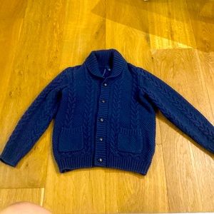 Janie and Jack Navy Cable Knit Cardigan